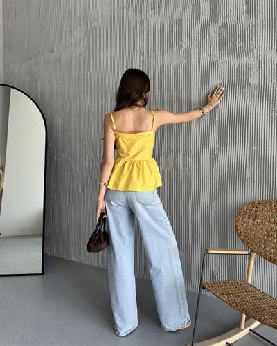 Askılı bluz - Sarı