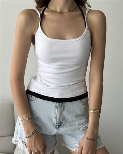 ÇİFT GÖRÜNÜMLÜ BAĞCIKLI TOP - BEYAZ