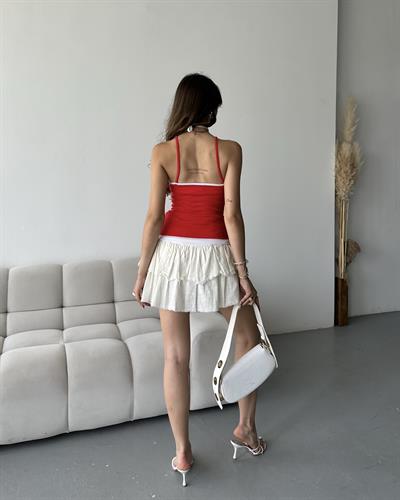 ÇİFT GÖRÜNÜMLÜ BAĞCIKLI TOP - KIRMIZI