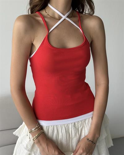 ÇİFT GÖRÜNÜMLÜ BAĞCIKLI TOP - KIRMIZI