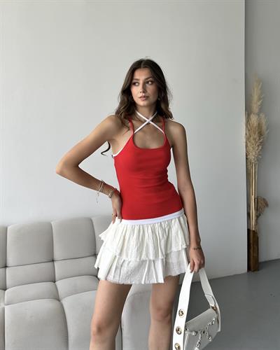 ÇİFT GÖRÜNÜMLÜ BAĞCIKLI TOP - KIRMIZI