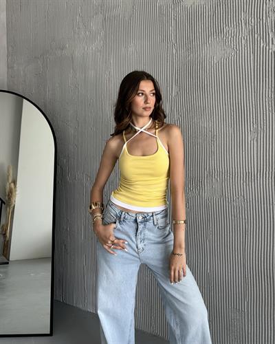 ÇİFT GÖRÜNÜMLÜ BAĞCIKLI TOP - SARI