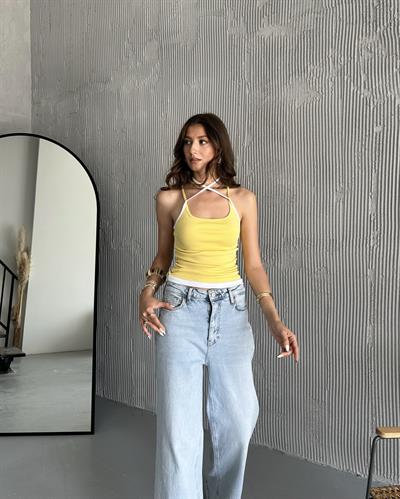 ÇİFT GÖRÜNÜMLÜ BAĞCIKLI TOP - SARI