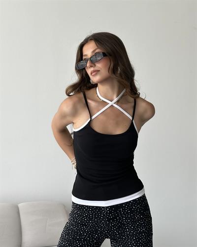 ÇİFT GÖRÜNÜMLÜ BAĞCIKLI TOP - SİYAH