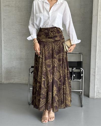 DESENLİ ŞİFON ETEK 