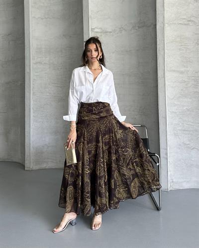 DESENLİ ŞİFON ETEK 