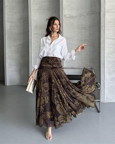 DESENLİ ŞİFON ETEK 