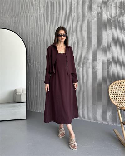 GÖMLEK ELBİSE TAKIM - MÜRDÜM