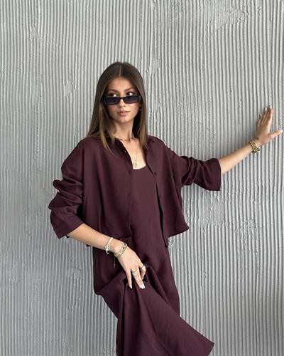 GÖMLEK ELBİSE TAKIM - MÜRDÜM