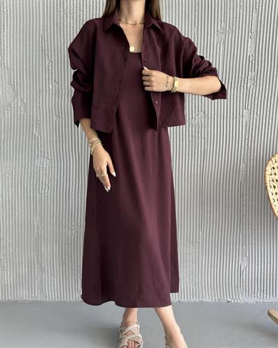 GÖMLEK ELBİSE TAKIM - MÜRDÜM