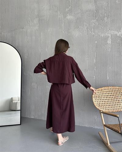 GÖMLEK ELBİSE TAKIM - MÜRDÜM