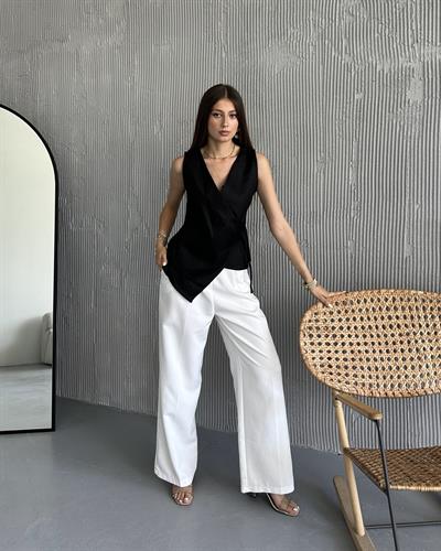 KETEN YELEK - SİYAH