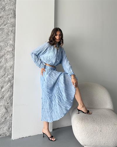 KRAŞLI ETEKLİ TAKIM - MAVİ