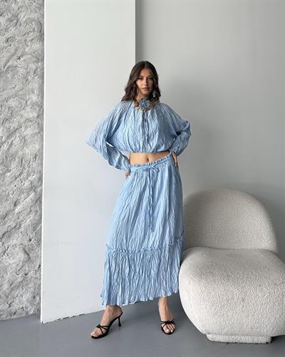 KRAŞLI ETEKLİ TAKIM - MAVİ