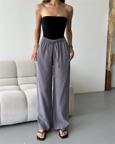 MASSİ TENCEL PANTOLON - ANTRASİT