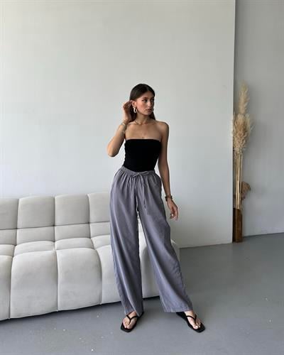 MASSİ TENCEL PANTOLON - ANTRASİT