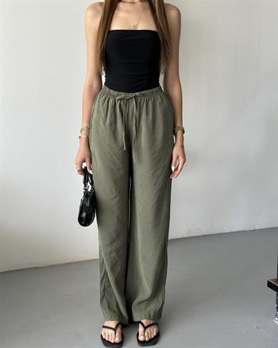 MASSİ TENCEL PANTOLON - HAKİ