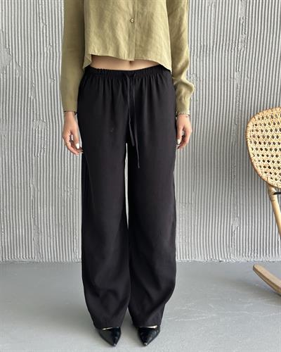 MASSİ TENCEL PANTOLON - SİYAH