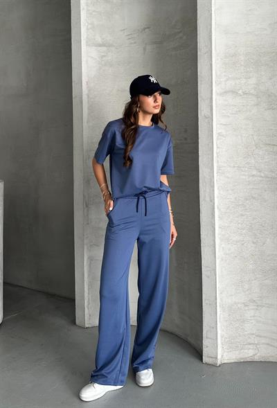 Modal bol paça takım - Mavi