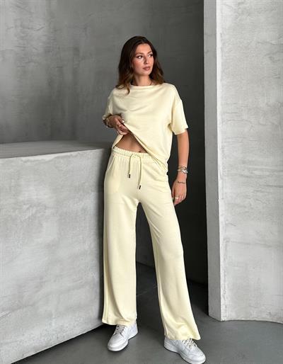 Modal bol paça takım - Sarı