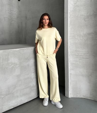 Modal bol paça takım - Sarı