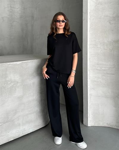 Modal bol paça takım - Siyah