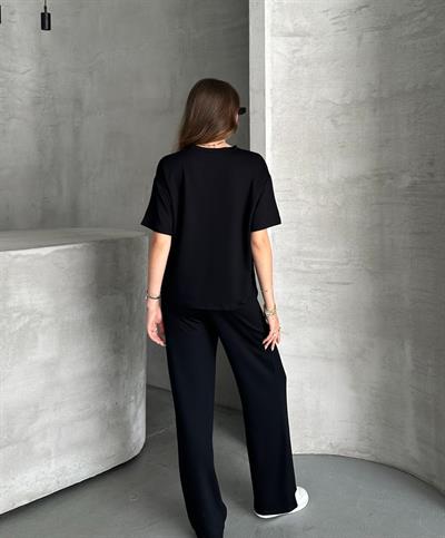 Modal bol paça takım - Siyah