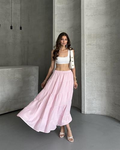 MÜSLİM ETEK - PEMBE