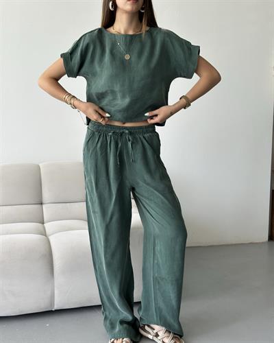 PREMİUM BLUZ PANTOLON TAKIM - ZÜMRÜT