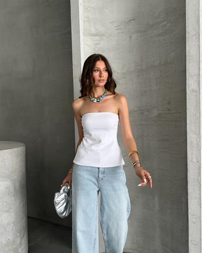 STRAPLEZ TOP - BEYAZ 