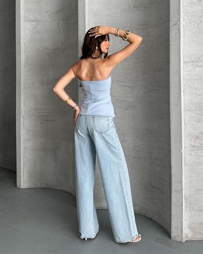 STRAPLEZ TOP - MAVİ