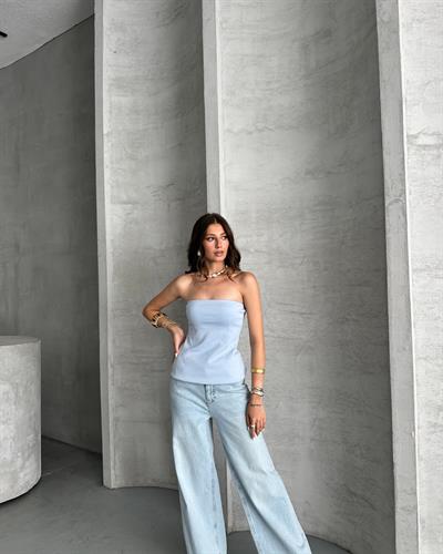 STRAPLEZ TOP - MAVİ