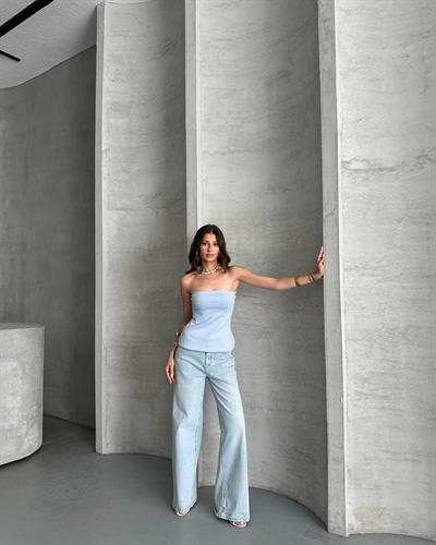 STRAPLEZ TOP - MAVİ