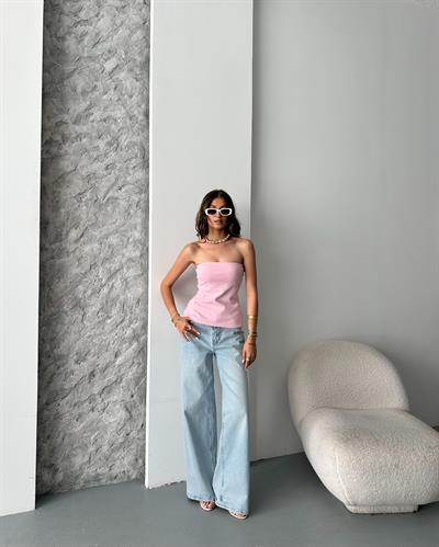 STRAPLEZ TOP - PEMBE 