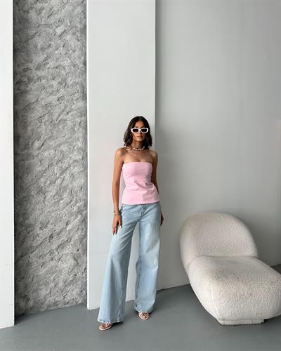 STRAPLEZ TOP - PEMBE 