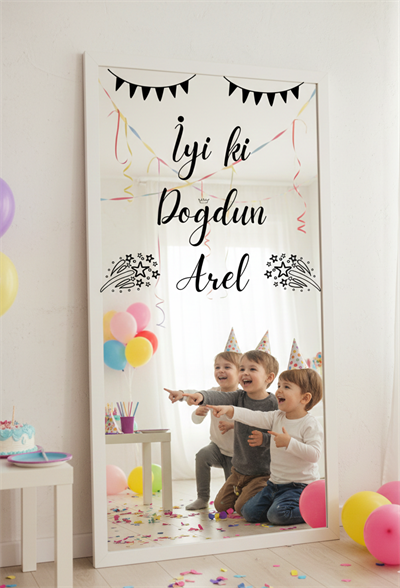Özelleştirilebilir Doğum Günü Karşılama Stickerı