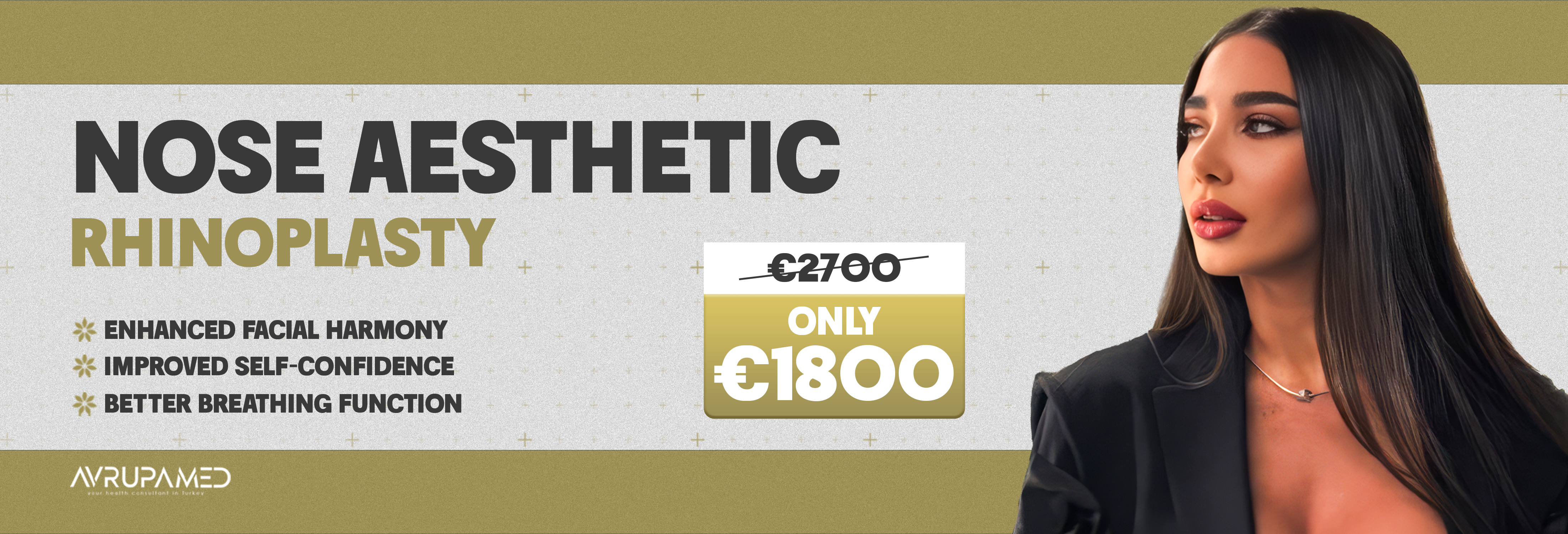 Avrupamed rhinoplasty discount – new nose, new confidence starting from €2600