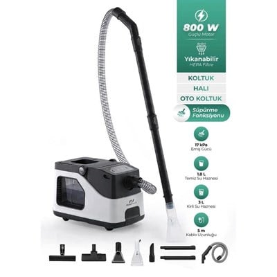 PİRANTECH KT-503 Premium KOLTUK ve HALI YIKAMA MAKİNESİ | Kredi Kartsız Elden Taksit | Habipler AVM