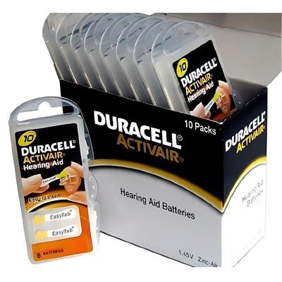 Duracell Activair 10 Numara İşitme Cihazı Pili 6lı Paket