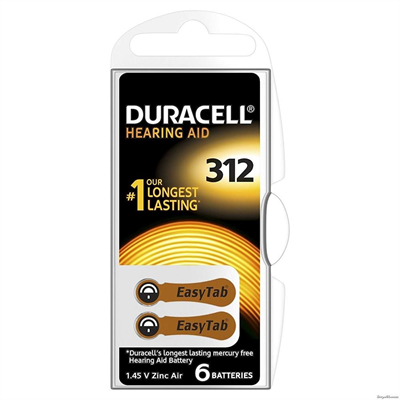 Duracell Activair 312 Numara İşitme Cihazı Pili 6lı Paket