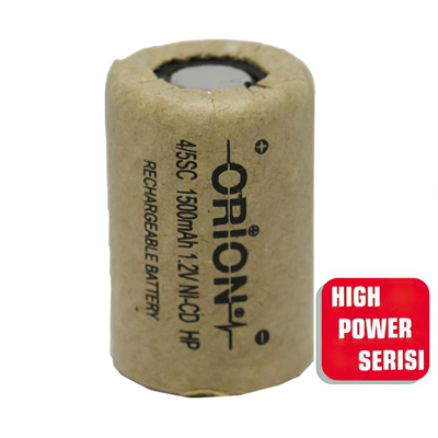 Orion 1.2V Ni-Cd 4/5SC 1500mAh Şarj Edilebilir Pil - HP