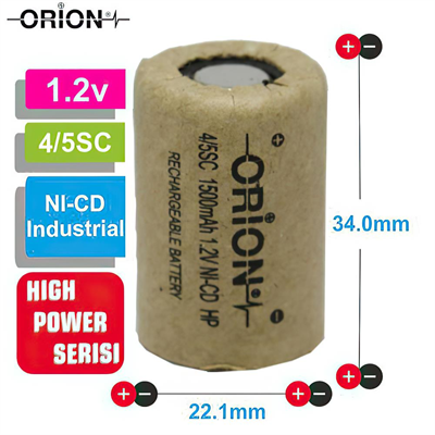 Orion 1.2V Ni-Cd 4/5SC 1500mAh Şarj Edilebilir Pil - HP