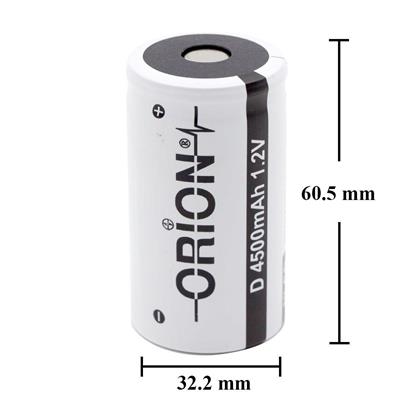 Orion 1.2V Ni-Cd D 4500mAh Büyük Boy Şarj Edilebilir Pil