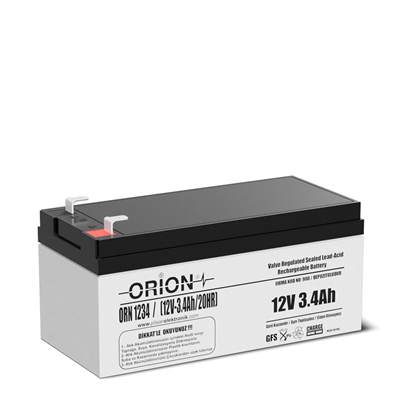 Orion 12V 3.4Ah Bakımsız Kuru Akü