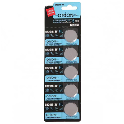 Orion CR2016 3V Lityum Pil 5li Paket