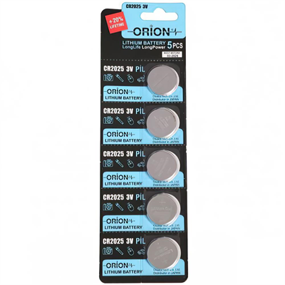 Orion CR2025 3V Lityum Pil 5li Paket