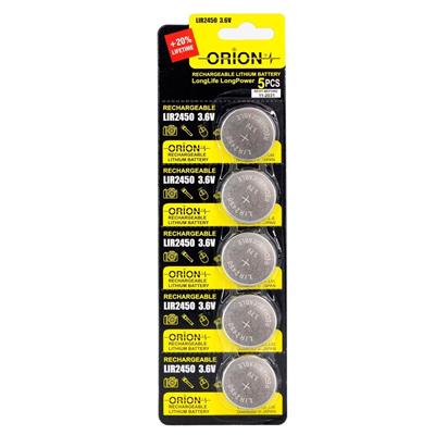 Orion Lityum LIR2450 3.6V Şarj Edilebilir Pil 5li Paket