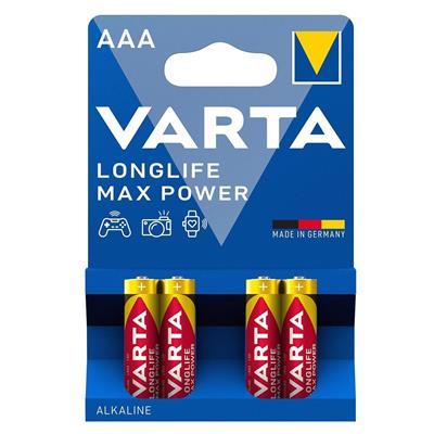 Varta 4703 Longlife Max Power Alkalin AAA İnce Kalem Pil 4lü Paket