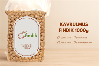 Kavrulmuş İç Fındık 1 Kg Vakum Paket