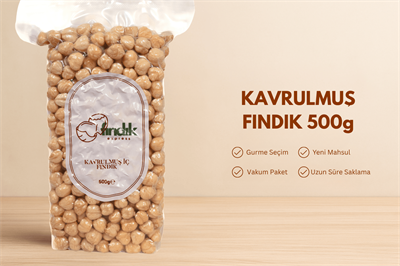 Kavrulmuş İç Fındık 500 Gr Vakum Paket